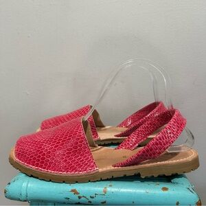 Ser Verde Open Toe Sling Back Sandal Shoe Pink Size 39